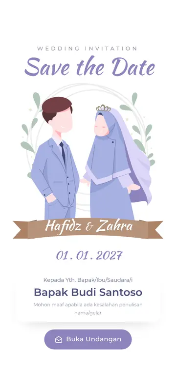Pratinjau template Lila