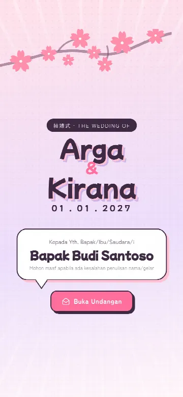 Pratinjau template Sakura Hanami